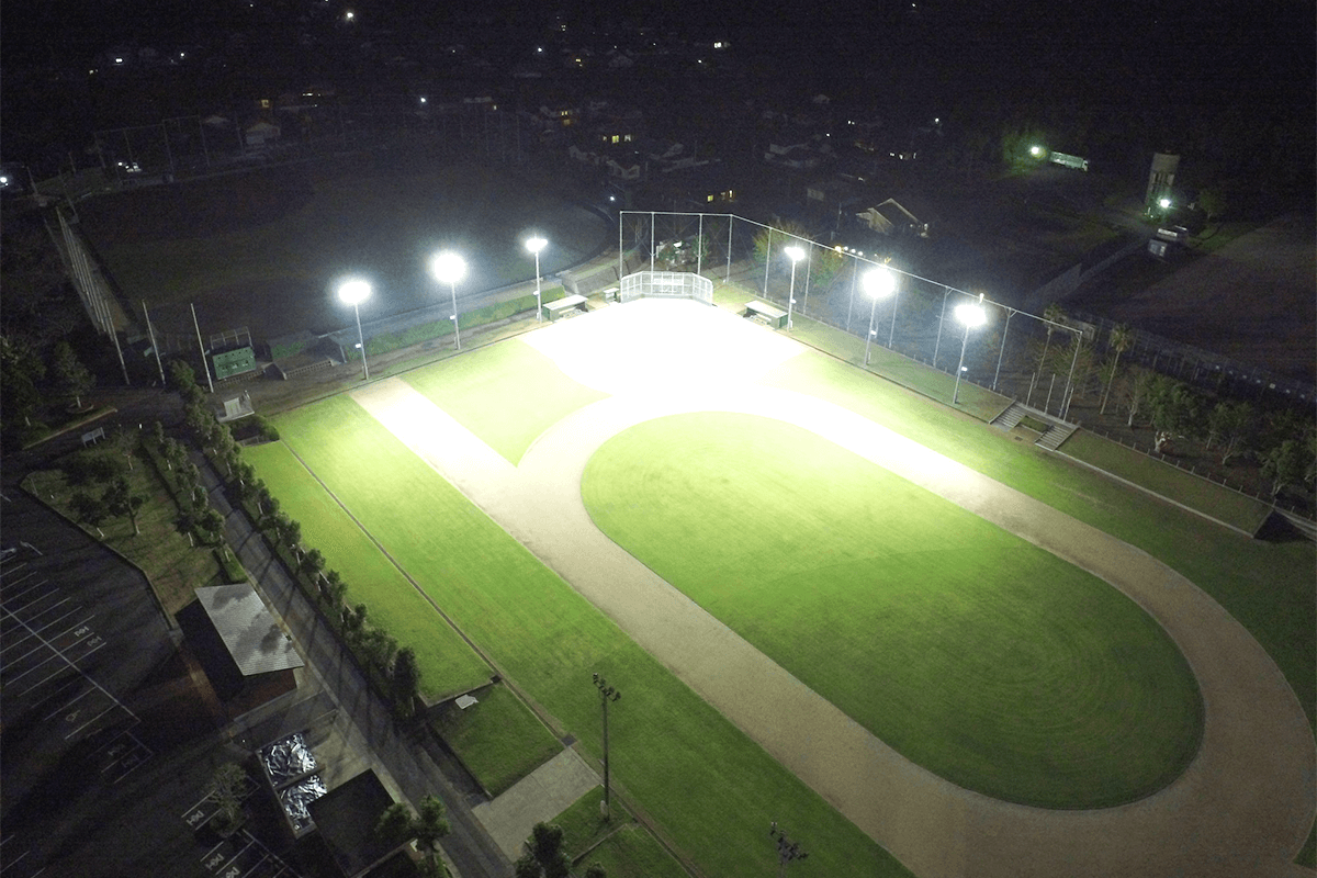 平和公園陸上競技場ナイター照明工事